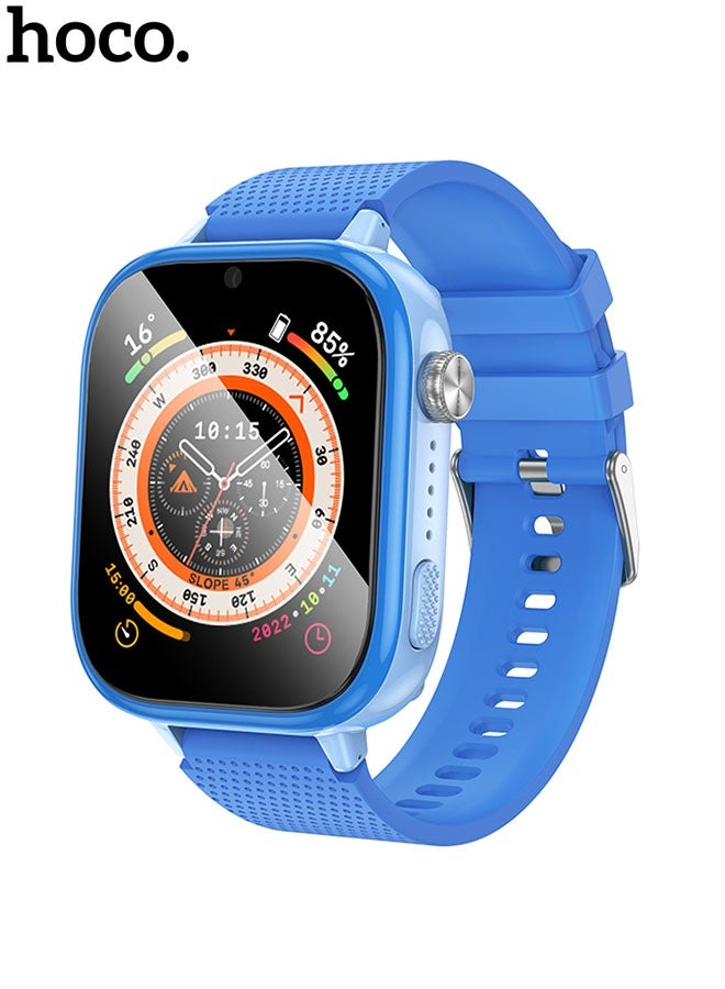 Compare Kids Watch  Hoco Y101 Smart Watch Kids  Blue Supports 4G Network  GPS at KSA Price