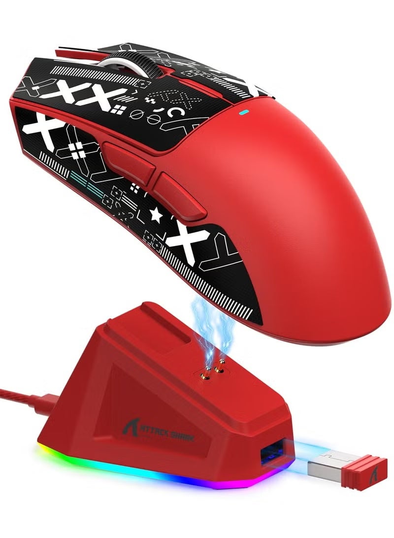 Compare X11 Trimode Bluetooth Wireless Gaming Mouse with with Magnetic Charging Dock, Lightweight Anti Slip Mouse, PixArt PAW3311 Sensor, 22K DPI, BT2.4GhzWired, for PCMAC at KSA Price