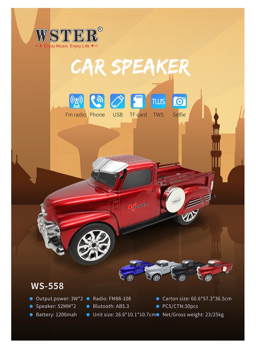 WS-558BT Car Shape Pickup Truck Bluetooth Speaker…
