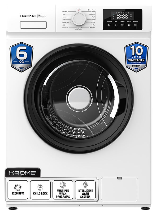 6kg Front Load Washing Machine with BLDC Inverter…