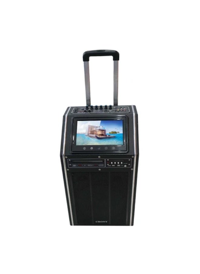Compare CRONY A109DPI Square Dance Speaker  300W Portable Audio System with 12inch Display, Wireless Microphone, Video Playback, and Hand Lever for Outdoor Activities at KSA Price