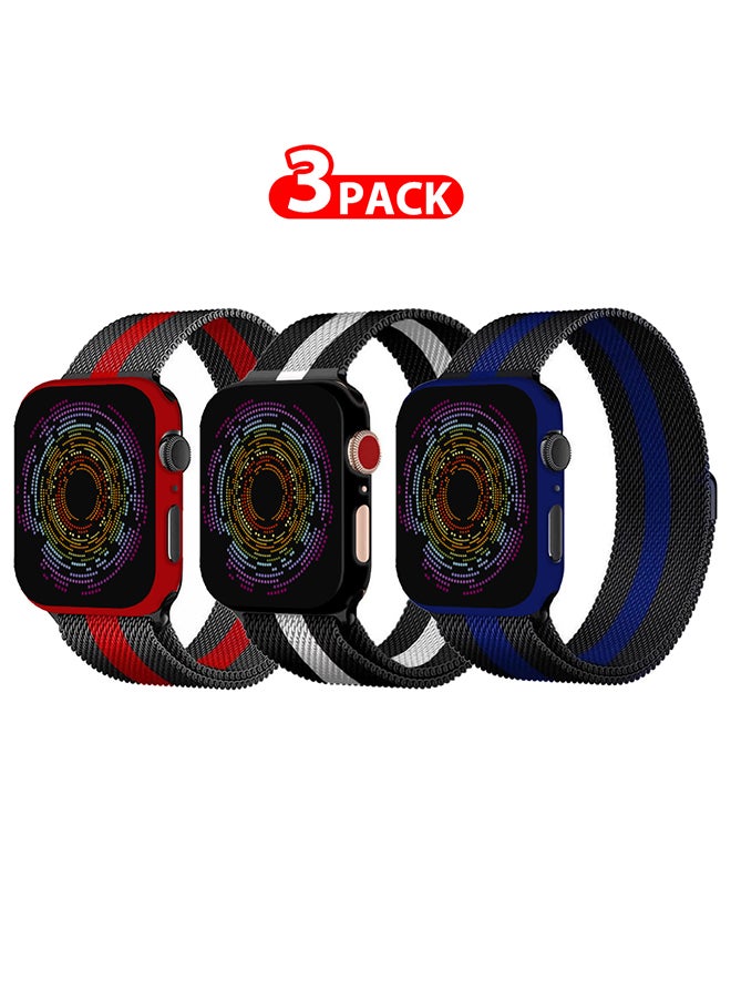 3 Pack Stainless Steel Milanese Loop Compatible…