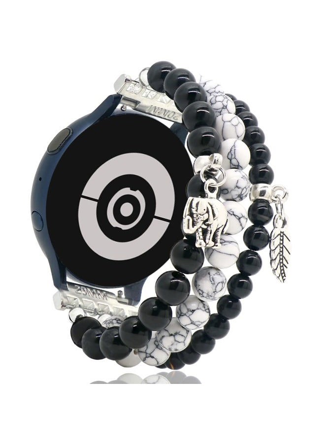 Compare Beaded Bracelet Band Compatible with Galaxy Watch 7654 40mm 44mmWatch 6 Classic 43mm 47mmWatch 5 Pro 45mmWatch 4 ClassicActive 2 Band, 20mm Elastic Stretchy Strap Wristband for Women at KSA Price