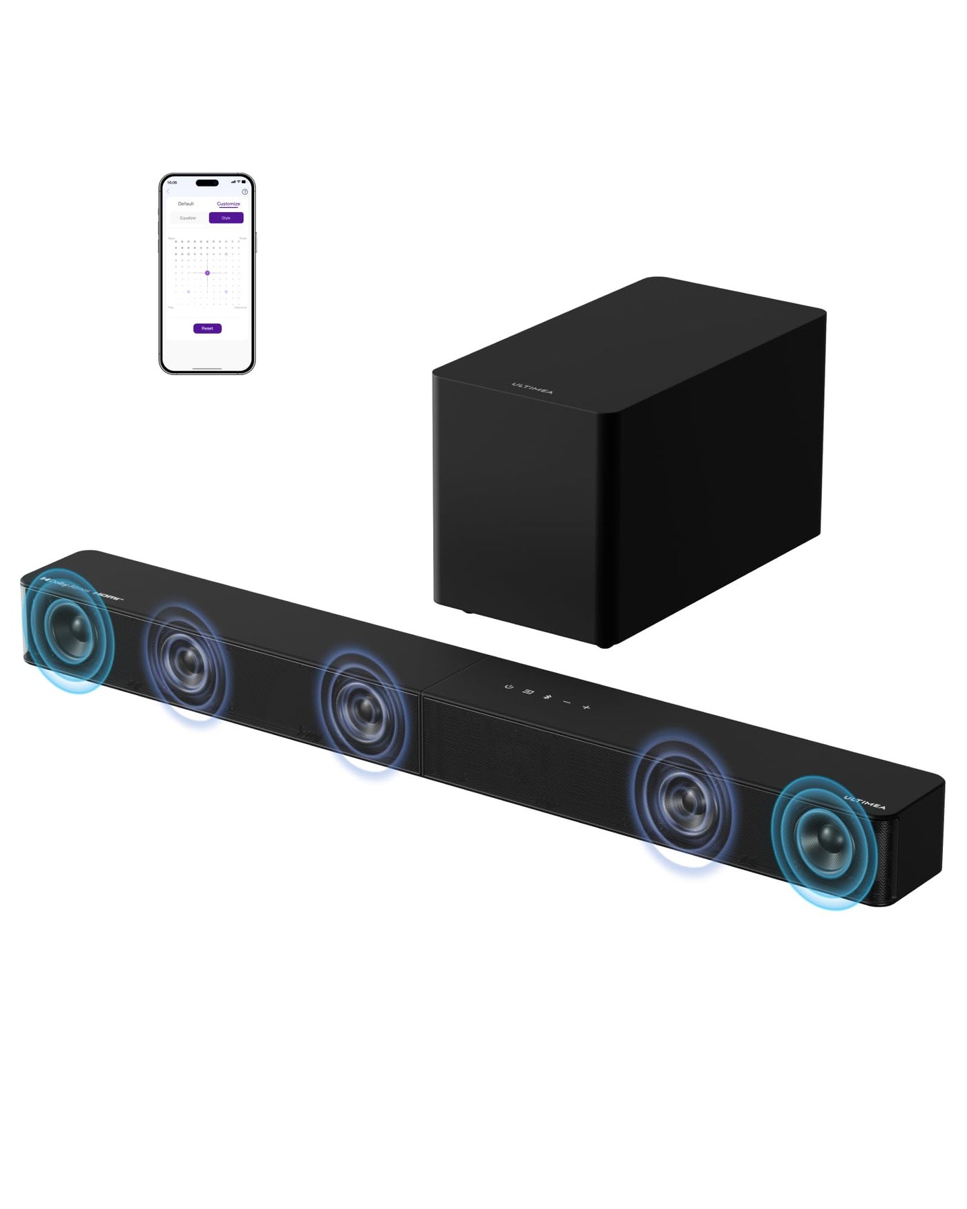 ULTIMEA 5.1CH Soundbar, Dolby Atmos, VoiceMX, BassMX,…