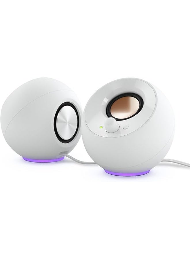 Compare Creative Pebble SE Minimalist 2.0 USBC Powered PC Speakers with RGB Lighting?, 3.5 mm AUXin, Up to 4.4W RMS Power for Computers and Laptops at KSA Price