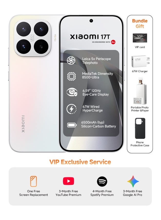 17T Dual SIM 5G Opal White 12GB RAM 512GB…
