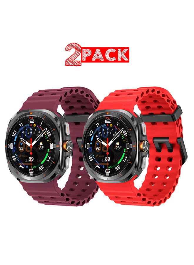 (for Samsung Galaxy Watch 7 Ultra) 2 Pack Silicone…