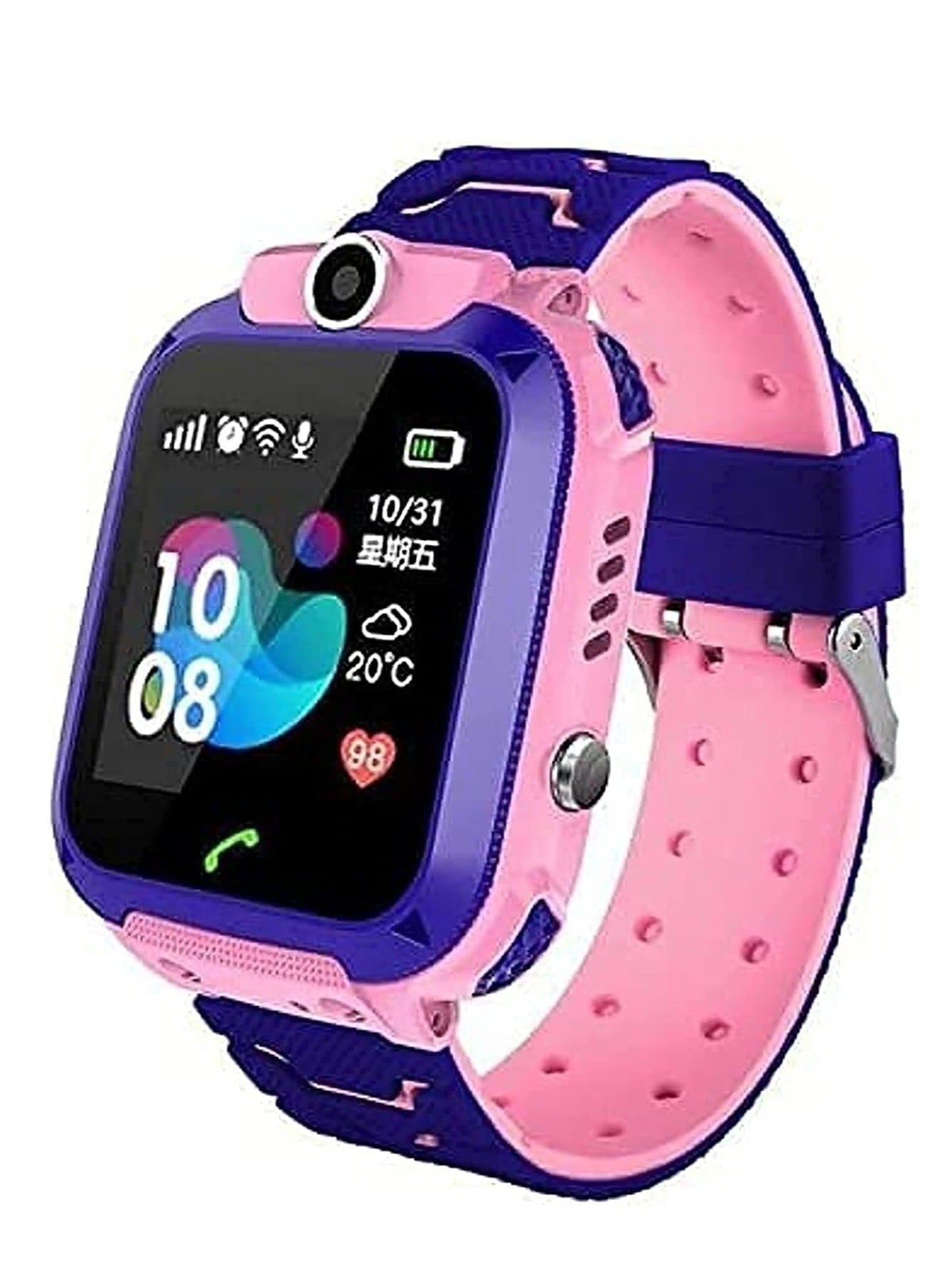 Kid's Q12 GPS Smart Watch for Kids (Pink)
