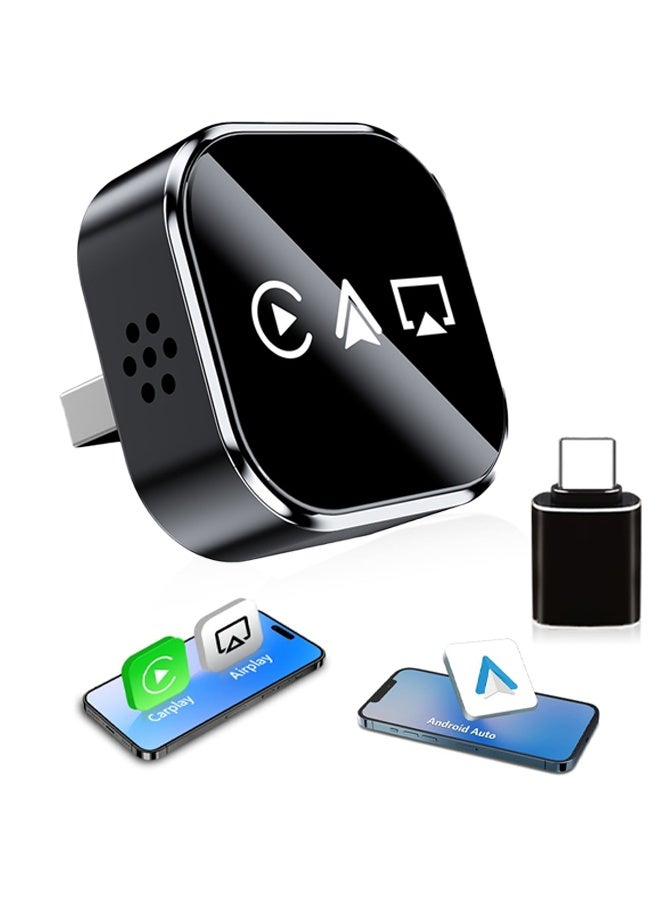 Compare 3in1 Mini Wireless CarPlay Adapter2026 UpgradedBuiltin Wired Carplay Android Auto Airplay,Plug&Play,Fast AutoReconnect,BT 5.0,USBTypeC,iOS10+&Android 11+,5G WiFiBlack at KSA Price
