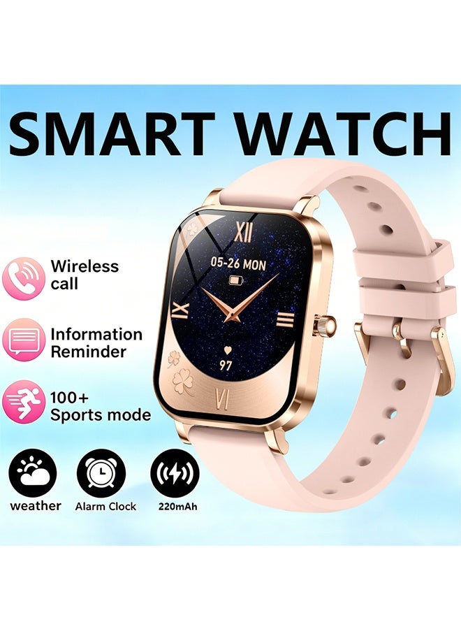 Compare Ladies Smart Watch, Wireless AnsweringMaking Calls, 100+Sports Mode, Waterproof For Daily Sports, Message Reminder, 220mAh LargeCapacity Battery, Compatible With Android And IOS Systems at KSA Price