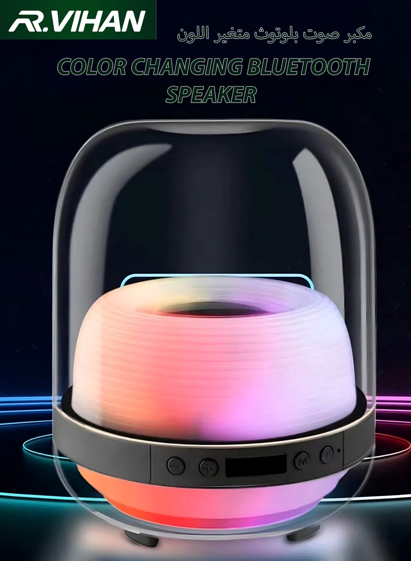Portable Wireless Bluetooth Speaker with RGB LED…