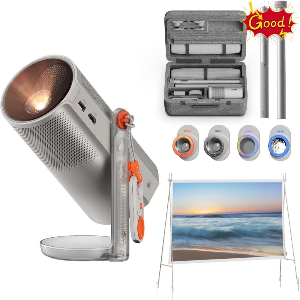 Compare Outdoor Collection, 550 ISO Lumens, Google TV with Official Netflix, 5h Battery Life AllinOne Home and Outdoor Cinema Kit with PowerBase Stand, 70 Screen, 4 Filtersand Carry Case at KSA Price