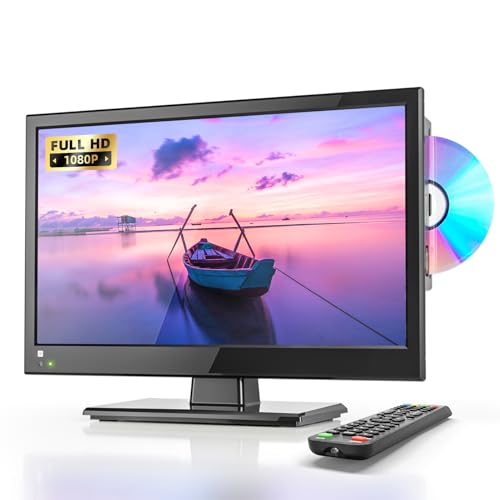 Compare Desobry 16 INCH TV with DVD Player Built in 1080P LCD TV DVD Player Combo with HDMI USB Monitor for Home, Kitchen, RV Camper, or Office,RV TV at KSA Price