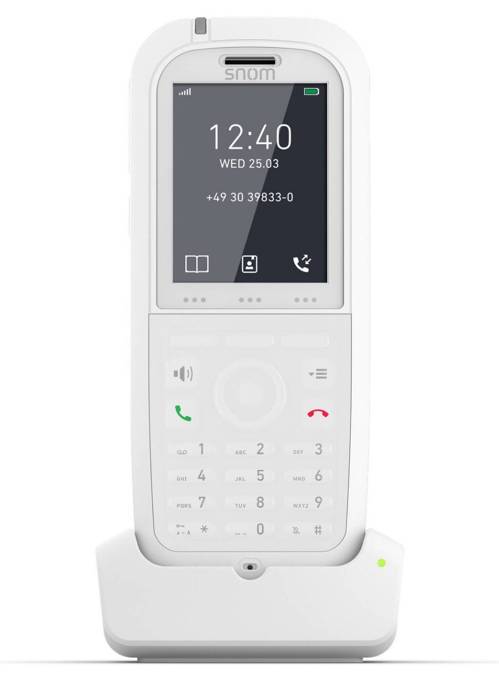Compare Snom M90 DECT Handset  IP65 Rated, Antibacterial, Alarm Button, 17H Talk Time, White at KSA Price