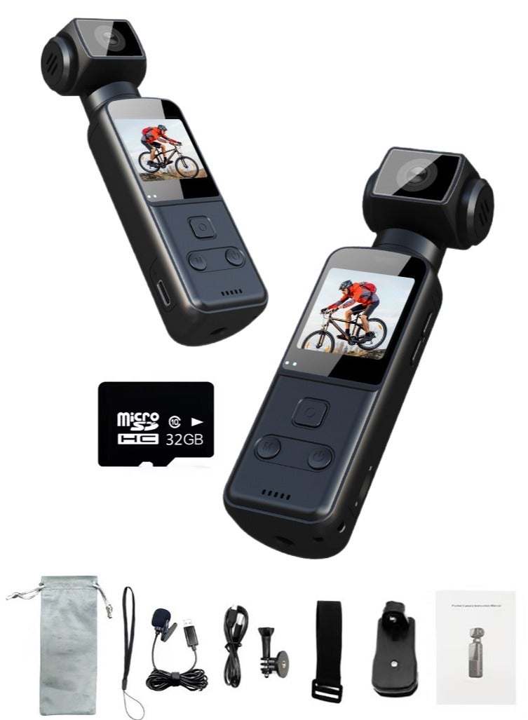 Compare 5K HD AntiShake Sports Camera for Outdoor Vlog – 270° Rotatable Portable Action Cam with Mic Clip, 1.3Inch Screen, Pocket Size, 32G Card Included, 1000mAh Rechargeable at KSA Price