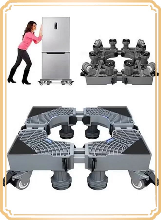 Washing Machine Fridge Stand Mobile Base With 4…