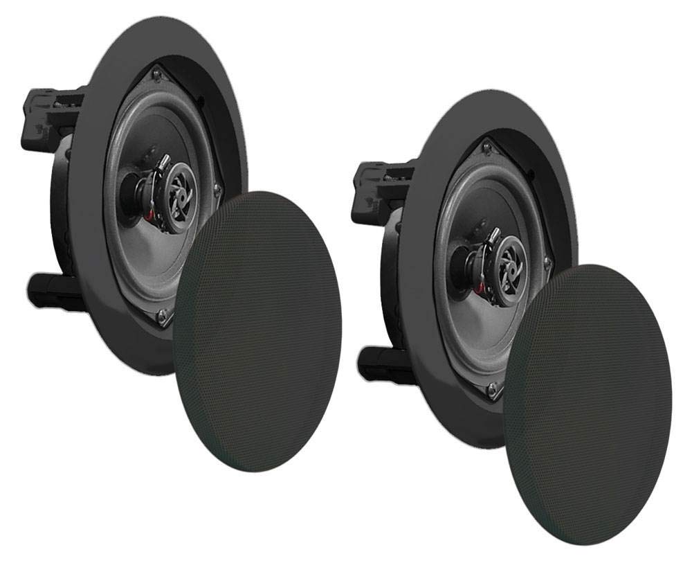 Compare Pyle Ceiling Wall Mount Speakers 525 Pair of 2Way Midbass Woofer Speaker 1 Polymer Dome Tweeter Flush Design w 80Hz 20kHz Frequency Response 150 Watts Peak Easy Installation PDIC51RDBK at KSA Price