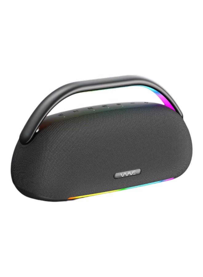 Compare WAVE 120W Portable Wireless Bluetooth Speaker with RGB LED Lights, HiFidelity Sound Quality, Black, WVSP250 at KSA Price