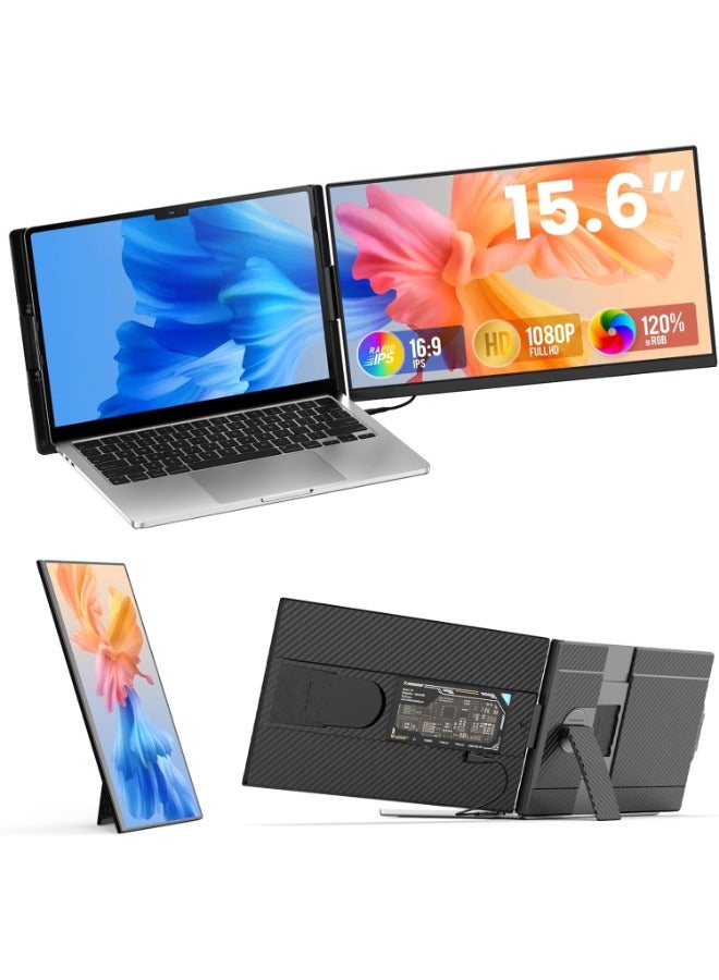 Compare 15.6 Laptop Screen Extender, 120% sRGB FHD 1080P IPS Laptop Monitor Extender Dual Screen, Portable Monitor for Laptops 1317 with HDMIUSBATypeC PlugPlay for Windows, Mac, Android at KSA Price