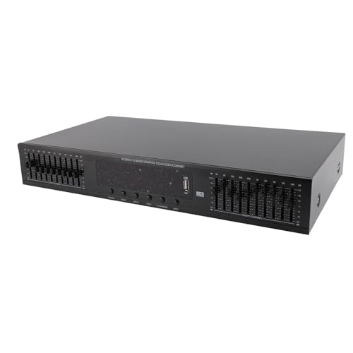 Compare 20Band Audio Equalizer, Adjustable 20 Bands EQ Car Stereo Amplifier Graphic Equalizer with Built in Bluetooth, Stereo USB Intput, Output at KSA Price