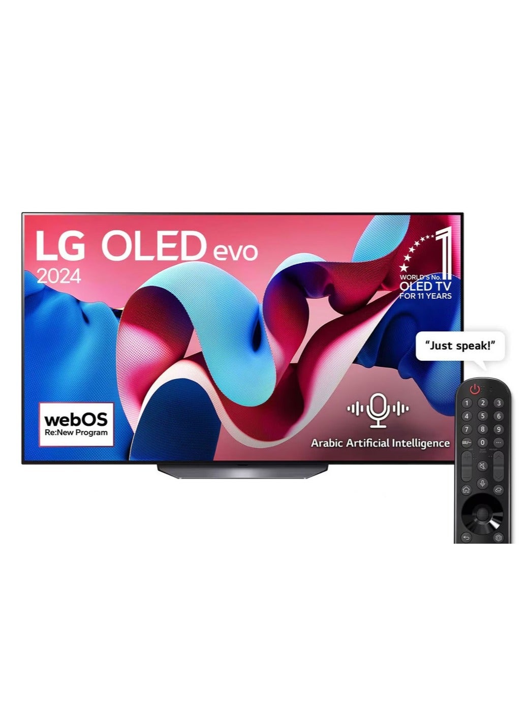 Compare 65 Inch 4K OLED WebOS 24 Dolby ATMOS HDR 10 Smart TV, 120HZ, Dolby Vision, HLG,?9 AI Sound Pro Virtual 9.1.2 Upmix, Magic Remote included CS4, 2024 Model  KSA Version  2 Years Warranty OLED65CS4VA Black at KSA Price