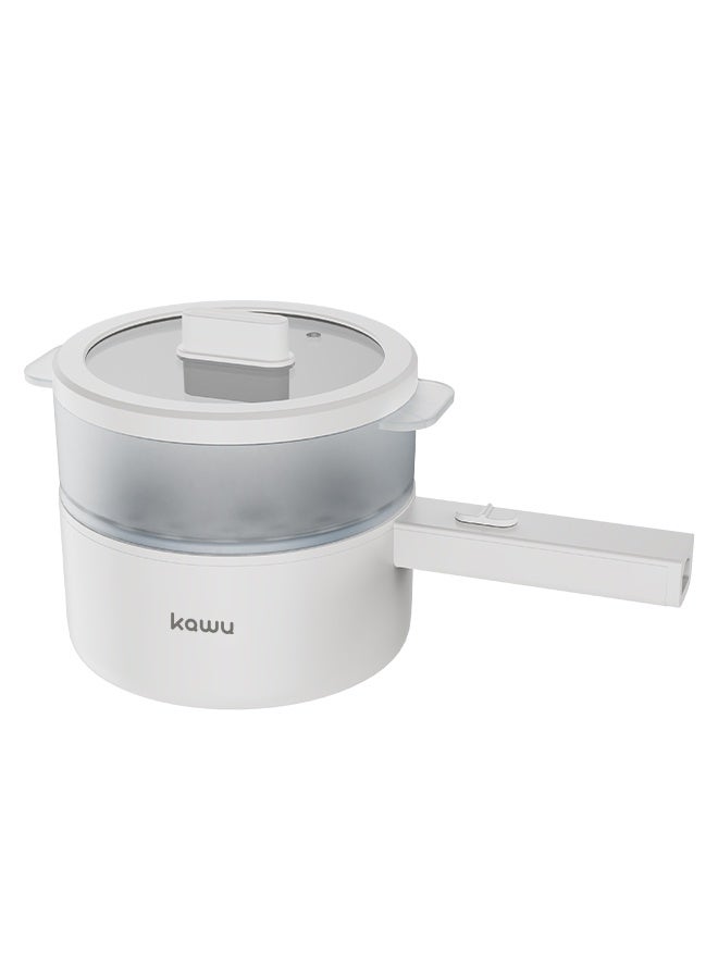 Compare 1.6L Portable Electric Hot Pot with Steamer, 600W Dual Power, NonStick Ceramic Coating, Ideal for Family Meals, Ramadan Cooking, Travel & Small Kitchens at KSA Price