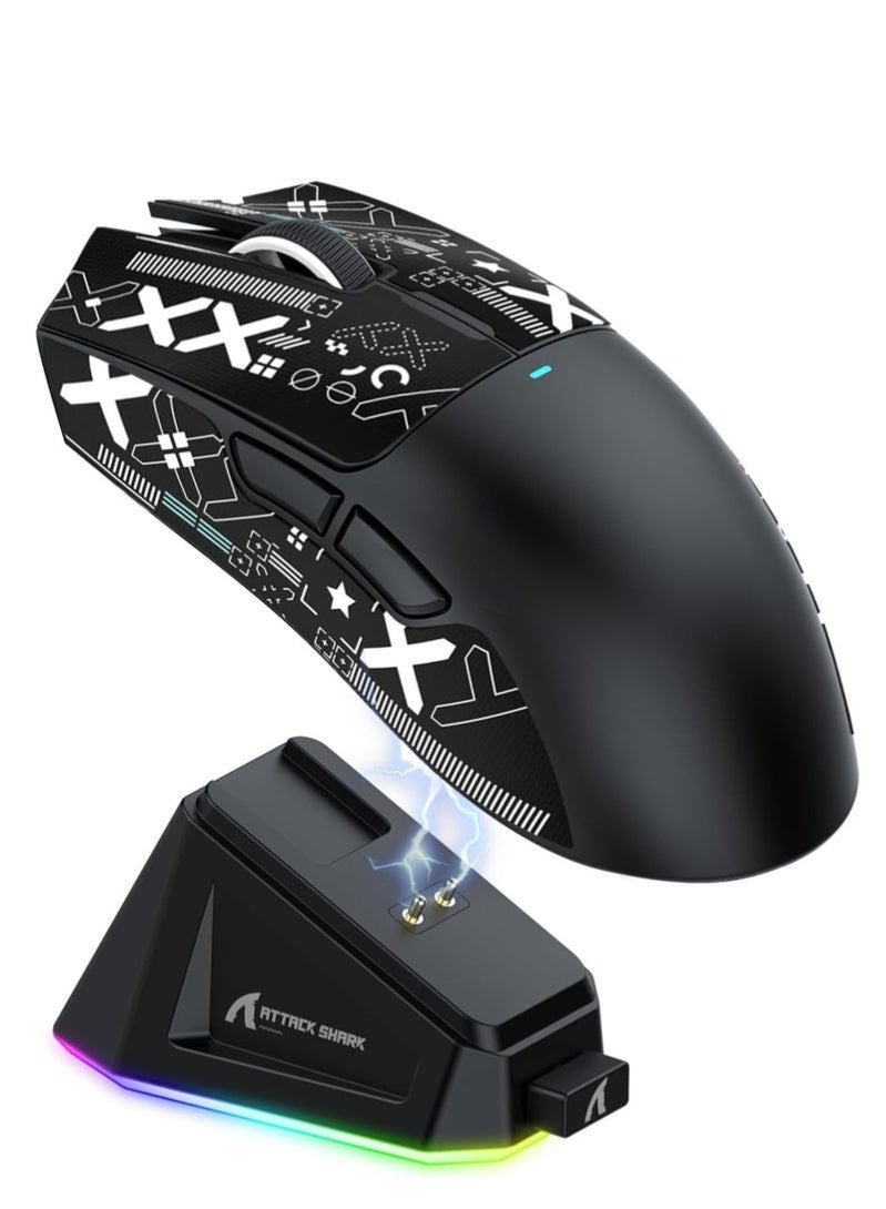 Compare X11 Lightweight Wireless Gaming Mouse with RGB Charging Dock,TriMode2.4GUSBC WiredBT,22K DPI,PAW3311 Optical Sensor,HUYU Switch,5 programmable Buttons for PCMacBlack at KSA Price