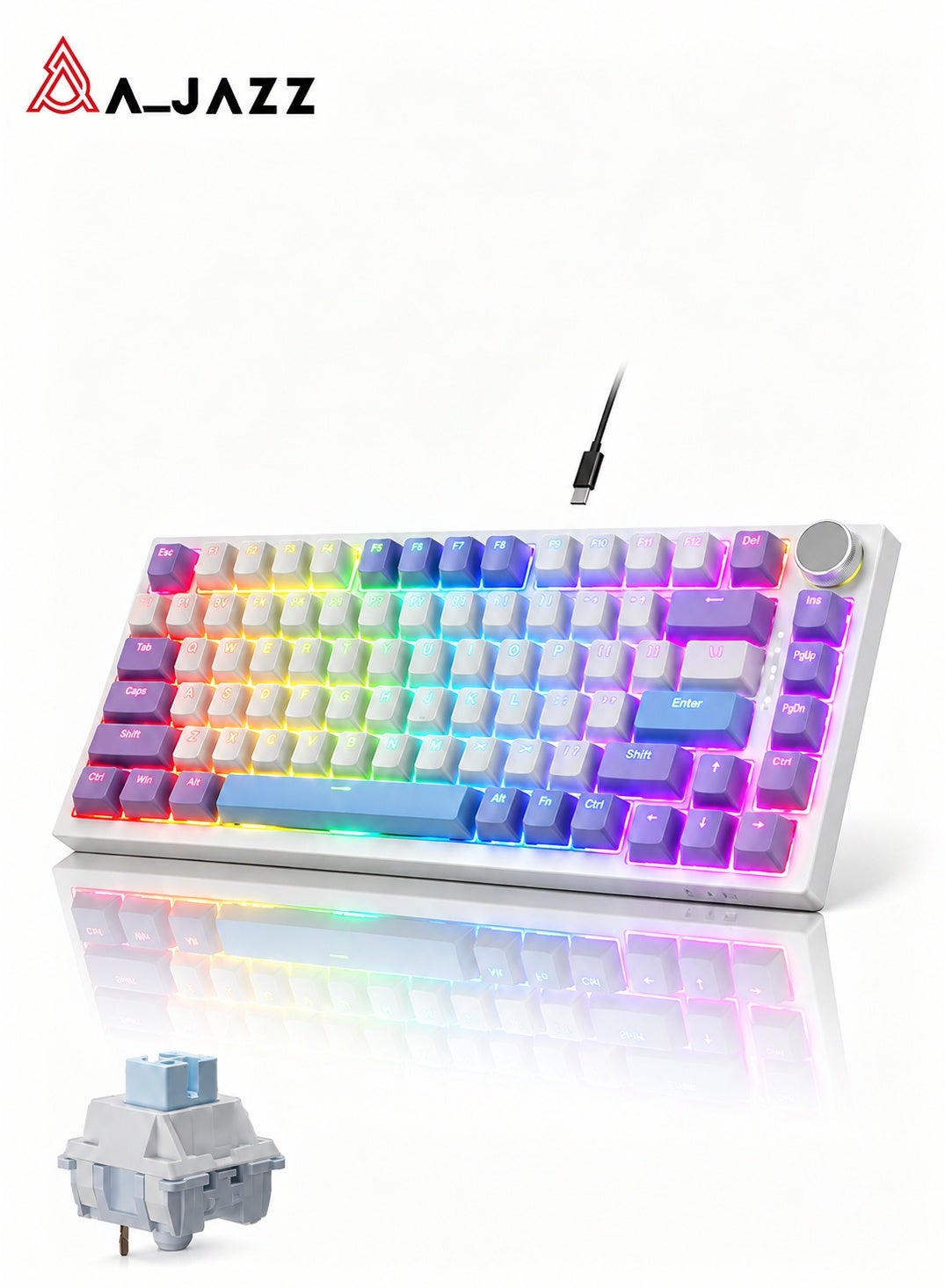 AK820 gaming mechanical keyboard, featuring full RGB…