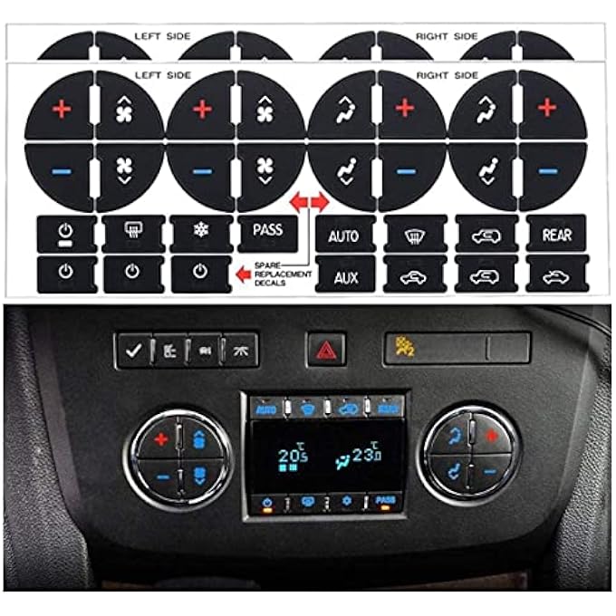 Compare Ac Dash Button Stickers Repair Kit For 20072015 Gm Gmc Chevy Tahoe Chevrolet 20092012 Buick Vehicle2Pcs at KSA Price