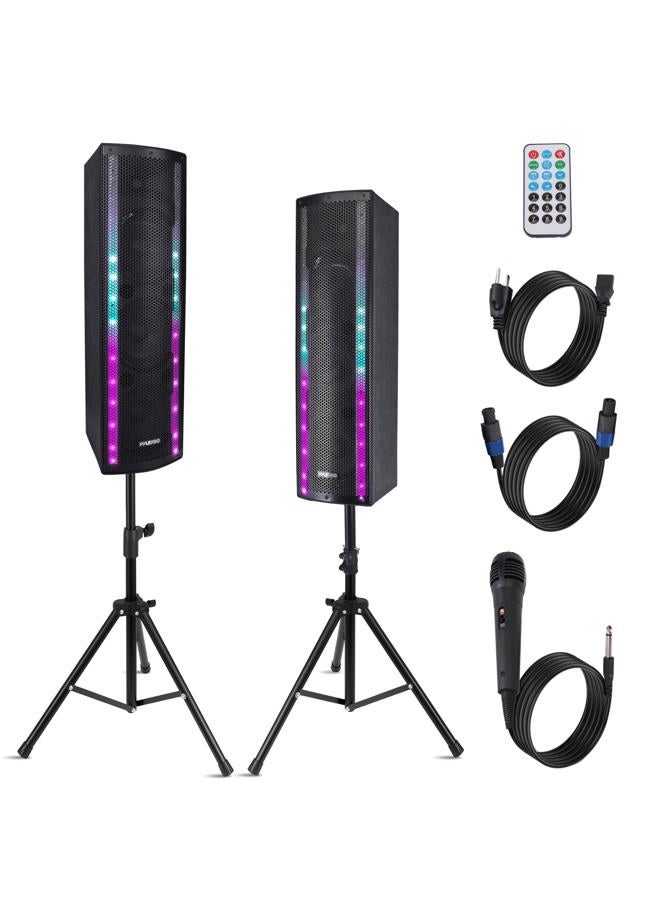 Portable Bluetooth PA Speaker System, 3-Way Active…