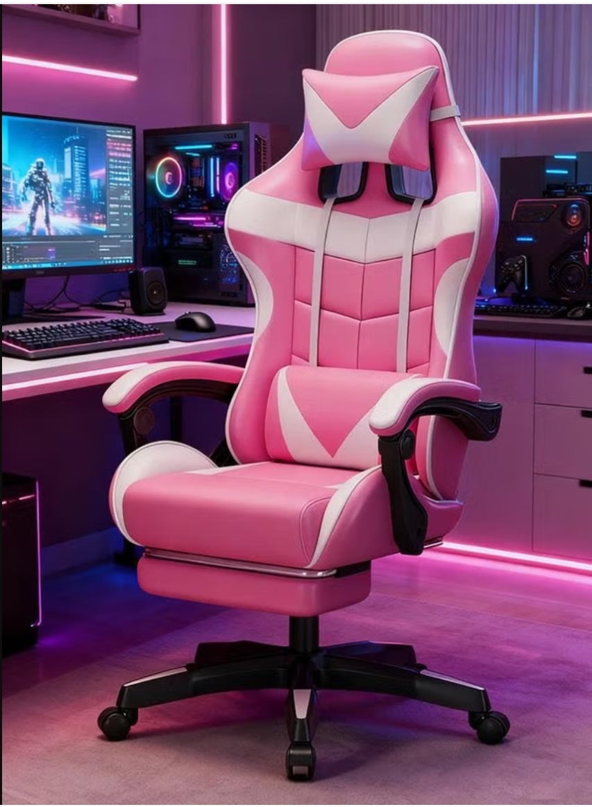 Ergonomic Gaming Chair with PU Leather, Comfortable…