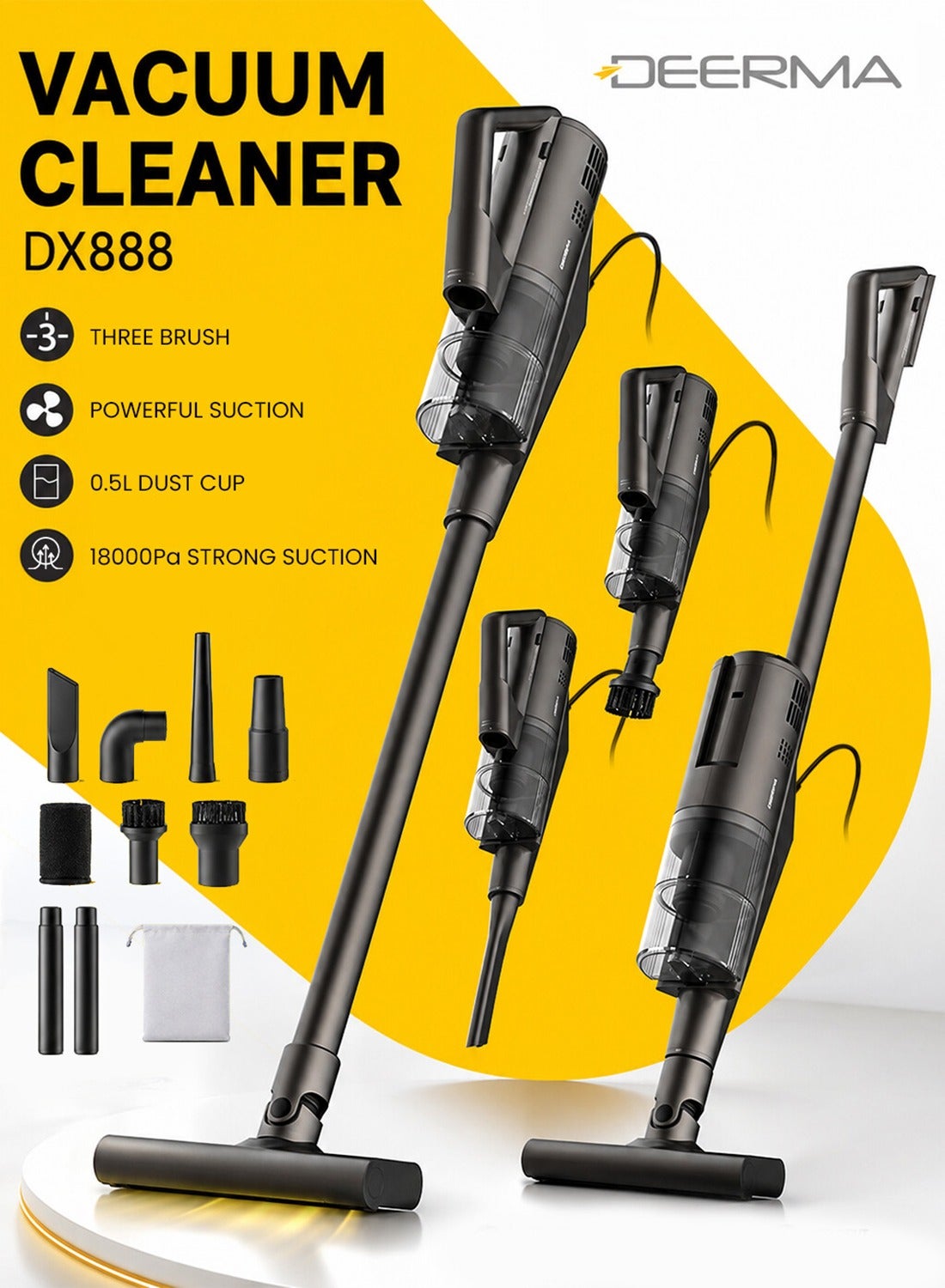 3-In-1 Portable Handheld Vacuum Cleaner With Powerful…