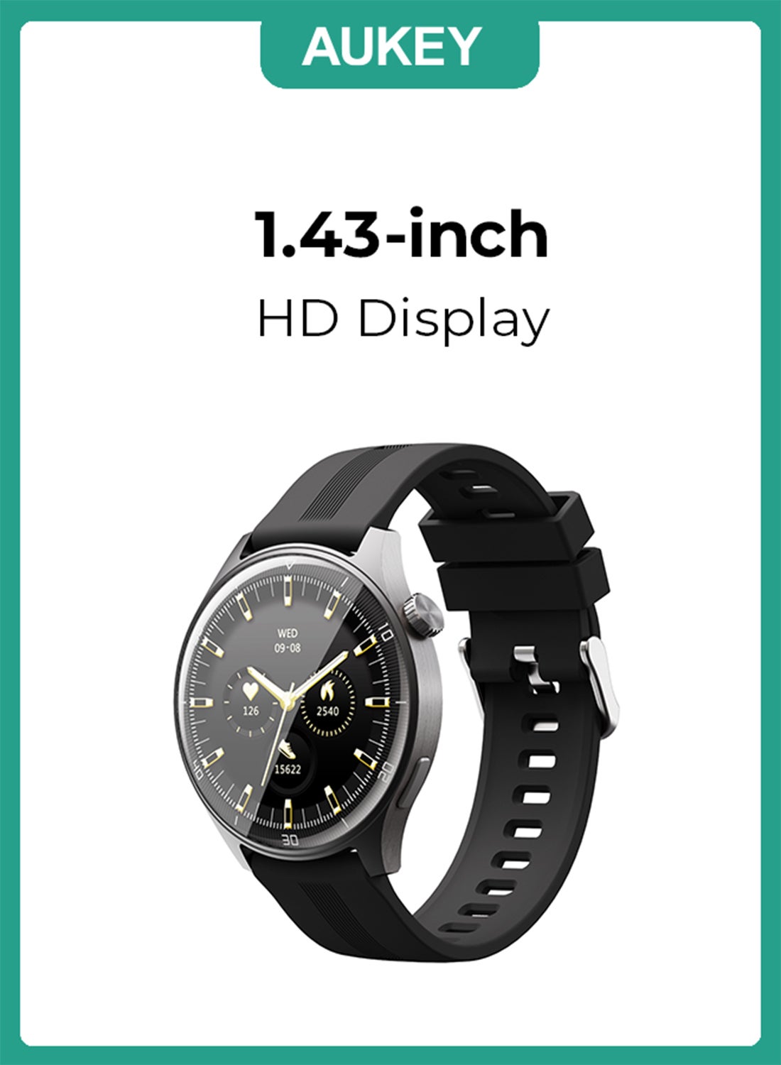 Compare Smartwatch with Calling Function, 1.45inch TFT LCD display, IP67 Waterproof, 15 Days Battery Life Fitness Tracker with Sport & Health tracking & Customise faces SW2P Grey at KSA Price