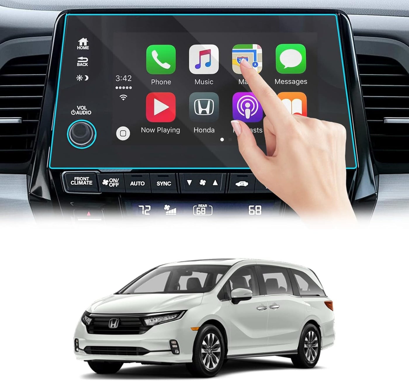 Compare Moonlinks Tempered Glass Screen Protector for Honda Odyssey at KSA Price