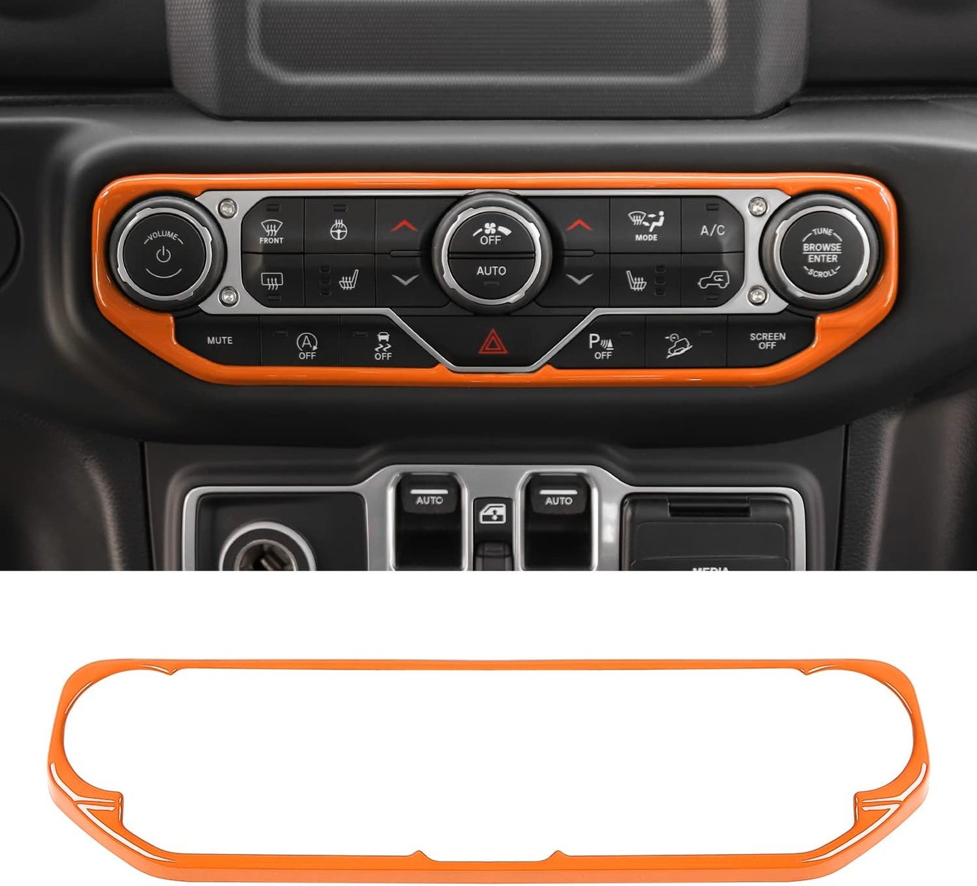 Compare RTTCZ Air Conditioning Dashboard Control Trim Cover for Jeep Wrangler JL JLU & Gladiator JT 20182022  Orange at KSA Price