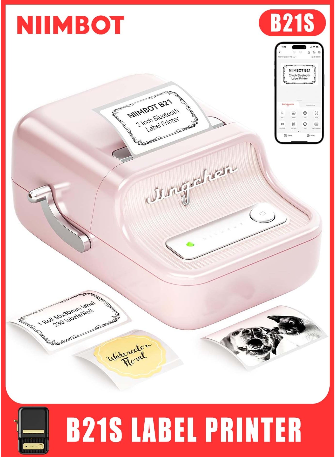B21S Label Maker, Inkless Bluetooth Label Printer,…