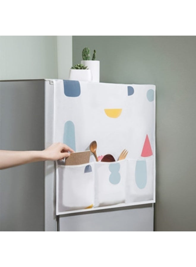 Compare Aiwanto Waterproof Refrigerator Hanging Bag Microwave Oven Cover with Storage Bag Hanging Fridge Dust Proof Cloth Washing Machine Top Cover at KSA Price