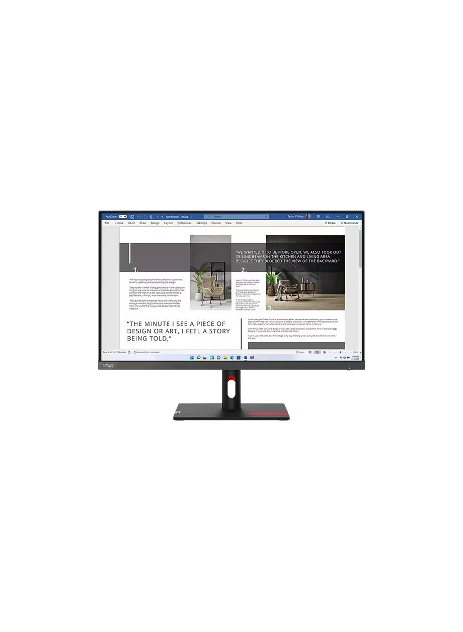 Compare ThinkVision S27i30 27 FHD 1920 x 1080 Monitor, IPS panel, Input Connectors VGA + HDMI 1.4 ,Cables included  HDMI black at KSA Price