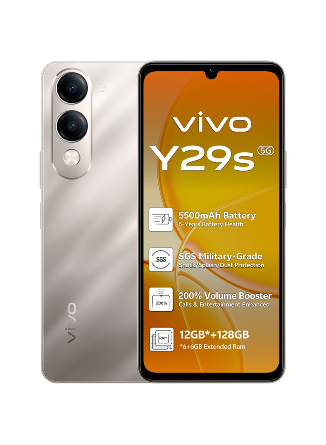 Compare Y29s AI 5G Dual SIM Titanium Gold 6+6GB RAM, 128GB  Middle East Version at KSA Price