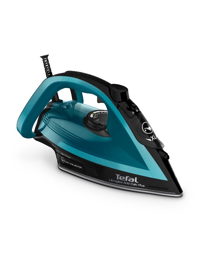 Compare TEFAL Ultragliss AntiCalc Plus Steam Iron | 2800W | Removable Calc Collector | 50 gminute Cont | Steam Output | BlackBleu | 2 Years Warranty | FV6832M0 270 ml 2800 W FV6832M0 Black Glama  Bleu Boreal at KSA Price