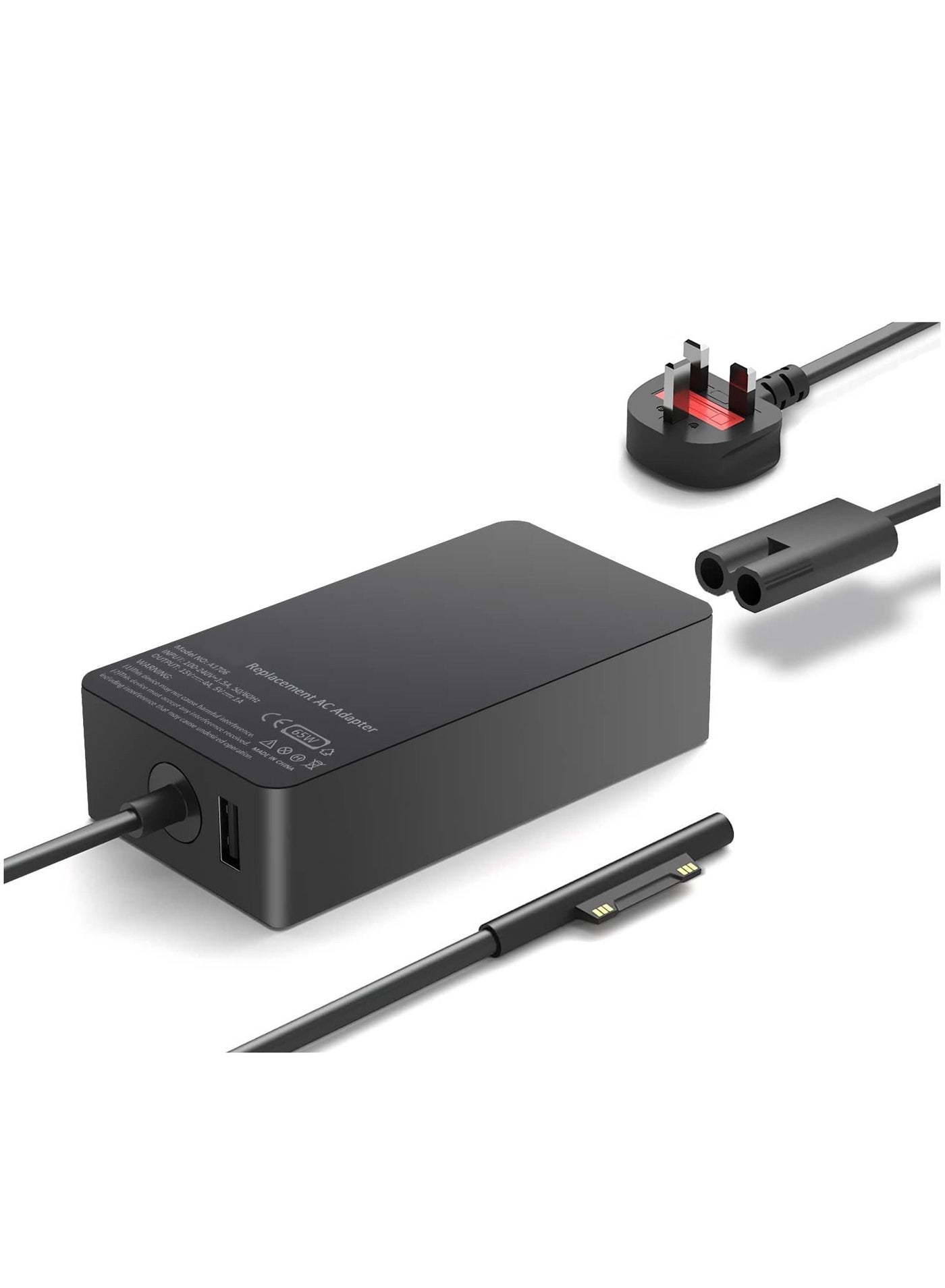 Compare Microsoft Surface 65W  44W Replacement Charger – Power Adapter for Surface Pro 76543, Surface Laptop & Surface Go at KSA Price
