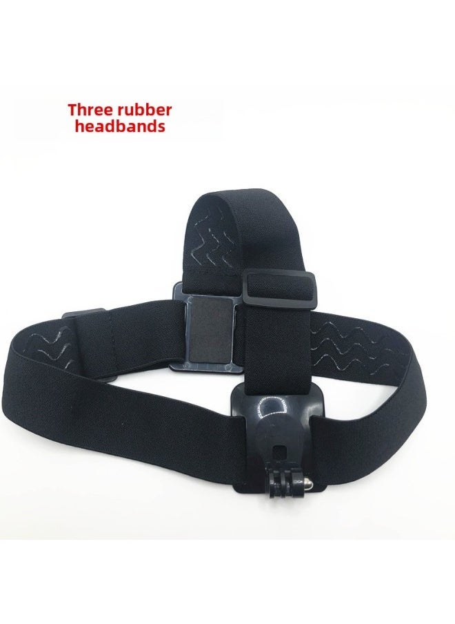 Compare Gopro9 Accessories Three Rubber Headband Dajiang Sports Camera Three Wave Fixed Headband Nonslip A HeadwearColor:Black at KSA Price