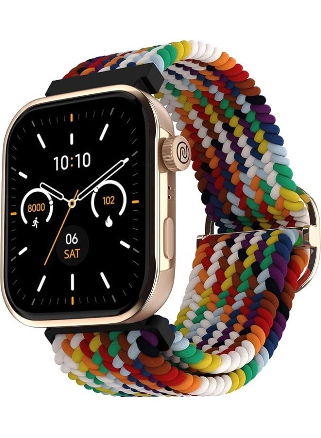 Compare ColorFit Pro 5 1.85 AMOLED Display Smartwatch, 7 Days Battery, BT Calling, 100+ Sport Modes, DIY Watchfaces, Functional Crown, Health Suite, SoS Technology Rainbow Beave at KSA Price