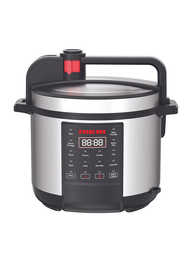 Compare 6 Liter Digital Electric MultiPressure Cooker, Aluminum Cooking Pot With Nonstick Coating, Keep Warm Function 6 L 1000 W NEP682DX Silver at KSA Price