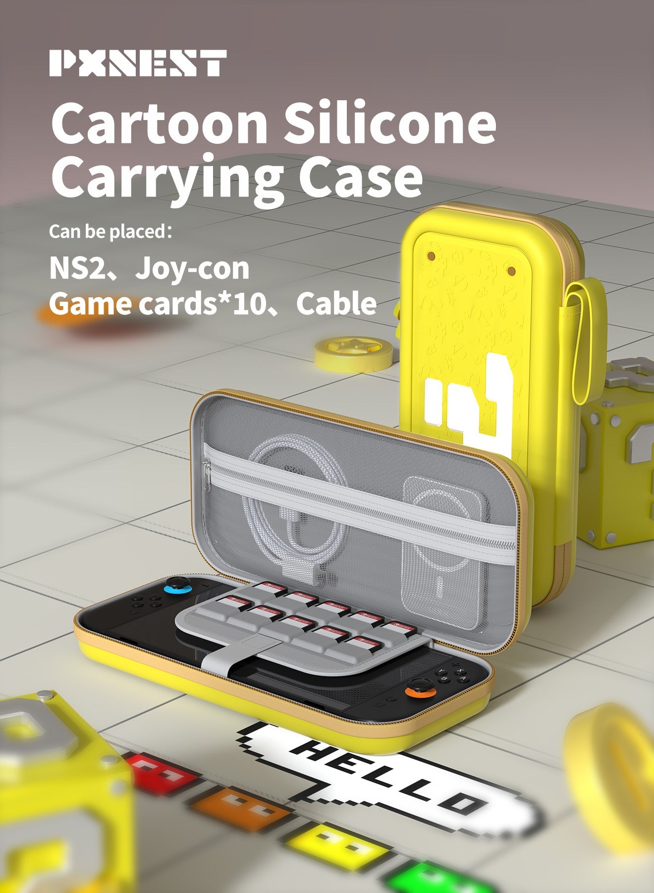 Compare Carrying case for Nintendo switch 2 2025, switch 2 case,switch 2 3D embossed silicone pattern carrying bag,Game Console Accessories at KSA Price