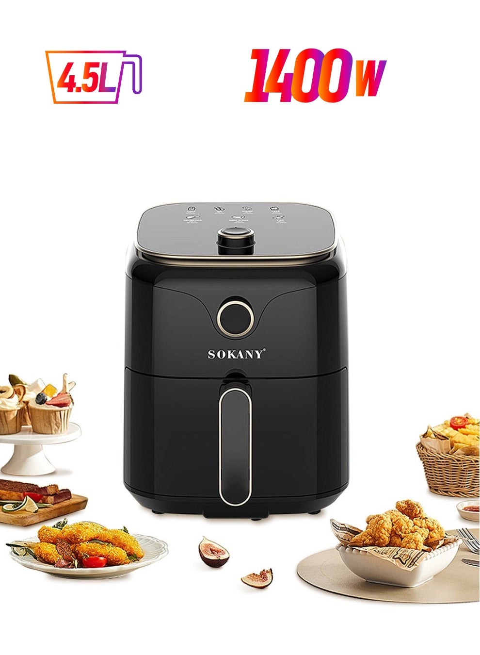 Air Fryer With Adjustable Temperature Control,…