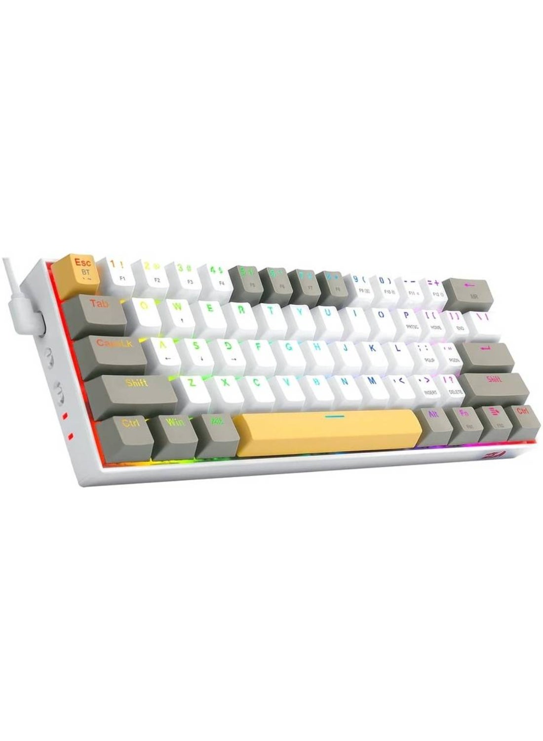 Compare K530 Draconic Pro 60% Wireless Mechanical Gaming Keyboard, TriMode Connection Bluetooth 5.0, 2.4GHz, USBC, HotSwappable Brown Switches, RGB Backlit, NKey Rollover, 1600mAh Battery, YellowWhiteGrey | K530YL&WT&GYRGBPRO at KSA Price