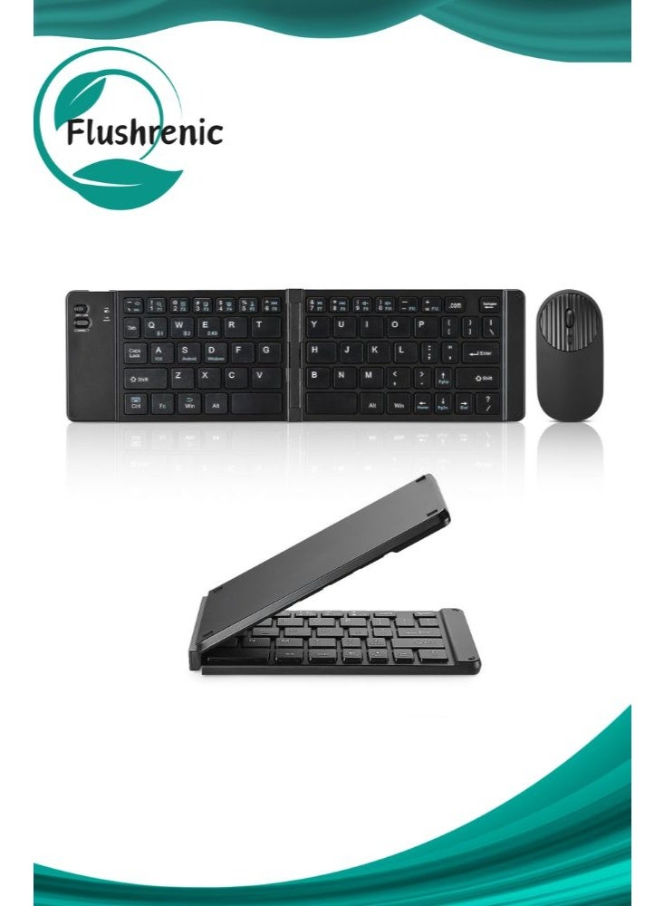 Folding keyboard and mouse set, 2.4G wireless+dual…