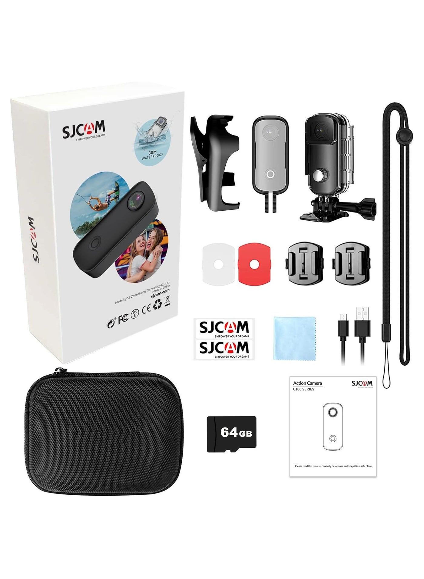 C100+ Mini WiFi Action Camera 4K30fps Pocket Sized…