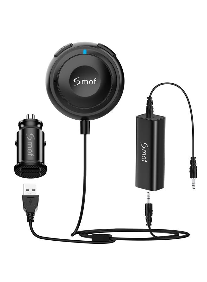 Bluetooth Car Kit, Wireless Music Adapter with…